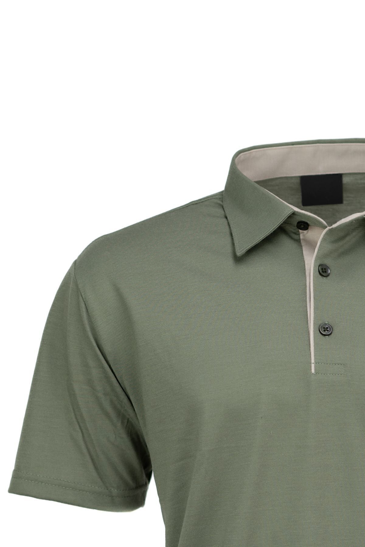 Erkek Gömlek Yaka Cepli Kısa Kollu Normal Kesim Tam Kalıp Premium Pamuklu Kumaş T-shirt